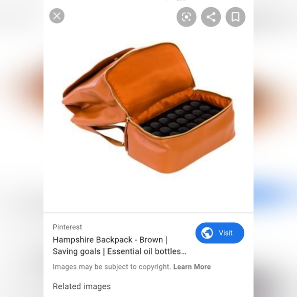 Vegan Leather, Doterra essential 15ml oil and resource brown back pack purse. - Picture 7 of 7